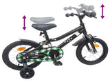 Kids Bike 12 Inches for 2-4 Years Old Black 42009467