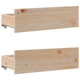 Bookcase Bed without Mattress 135x190 cm Double Solid Wood Pine 3308975
