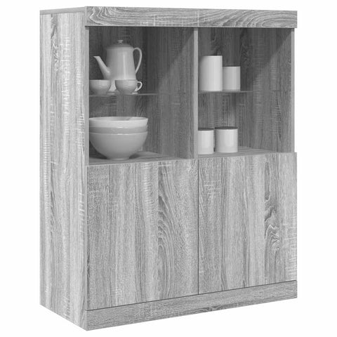 Sideboard Grey Sonoma 81x37x100 cm Engineered Wood 3318622