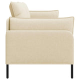 3-Seater Sofa Cream 222 x 81 x 89 cm Fabric 42048636