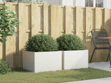 Planters 2 pcs White 42x40x39 cm Steel 841550
