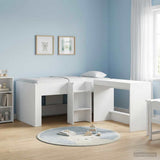 Kids'High Bed Frame 2 pcs White 163 x 101.1 x 68.5 cm 3422571