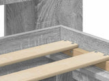 Bed Frame with Storage Grey Sonoma 200 x 200 cm Engineered Wood 3433692