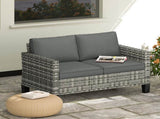 Two-Seater Rattan Outdoor Sofa - Light Grey T3398P317833
