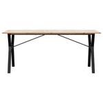 ZNTS Dining Table Y-Frame 180x90x75 cm Solid Wood Pine and Steel 3282722