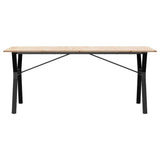 ZNTS Dining Table Y-Frame 180x90x75 cm Solid Wood Pine and Steel 3282722