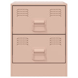 Bedside Cabinets 2 pcs Pink 34.5x39x44 cm Steel 841622