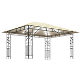 Gazebo with Mosquito Net&LED String Lights 4x3x2.73 m Cream 3070315