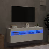 TV Wall Cabinets with LED Lights 2 pcs White 60x30x40 cm 837184