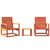 3 Piece Garden Lounge Set Wax Brown Solid Wood Pine 844646