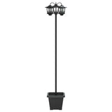 3-Head Lamp Post with Planter Black 32 x 32 x 188 cm 42042696