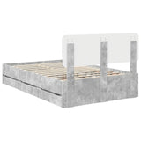 Bed Frame Concrete Grey 120 x 190 cm Engineered Wood 3412209