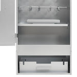 BBQ Oven Smoker with Table Galvanised Steel 3187615