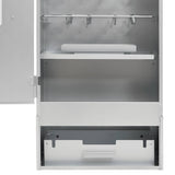BBQ Oven Smoker with Table Galvanised Steel 3187615