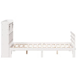 Bookcase Bed without Mattress White 140x200 cm Solid Wood Pine 3322797