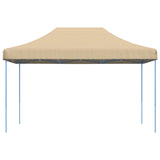 ZNTS Foldable Party Tent Pop-Up Beige 440x292x315 cm 4004959