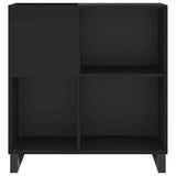 Record Cabinet Black Engineered wood, Iron Medium Record Cabinet 831781