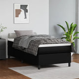 Box Spring Bed Frame Black Single Faux Leather 3121214