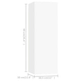 4 Piece TV Cabinet Set White Engineered Wood 3074455