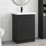 Bathroom Furniture Set Black 56 x 37.5 x 81 cm Engineered Wood 3404185