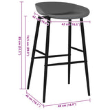 Bar Chairs 2 pcs Grey 248157