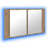 Bathroom Mirror Cabinet with Shelf Artisan Oak 80 x 12 x 45 cm 886227