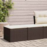 2 Piece Garden Sofa Set with Cushions Brown Poly Rattan Acacia 3328666