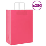 Paper Bags 250 pcs with Handles Pink 32x17x44 cm 4101902