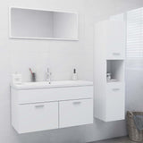 Bathroom Furniture Set White Engineered Wood 3070973