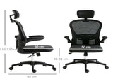 Multi-Adjustable Office Chair, with Lumbar Support, Headrest and Mesh Back - Black T3398P377443
