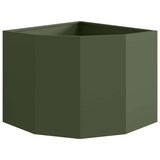 Corner Planter Olive green 60 x 60 x 50 cm Steel 883664