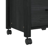 Kitchen Trolley MONZA Black 48 x 40 x 88.5 cm Solid Pine Wood 42027033