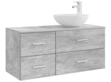 Bathroom Furniture Set 2 pcs Concrete Grey Engineered Wood 3403947
