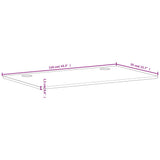 Desk Top 110x55x1.5 cm Solid Wood Beech 356080