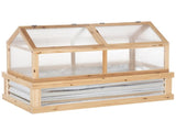 Raised Garden Bed Greenhouse Top, Garden Wooden Cold Frame Greenhouse Flower Planter Protection T3398P315440