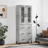 Highboard Concrete Grey 69.5x34x180 cm Engineered Wood 3198429