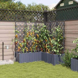 Garden Planter 5 pcs LiGht Grey 120 x 120 x 142 cm Plastic 42002902