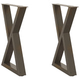 Dining Table Legs 2 pcs Natural Steel 60x cm Steel 4012723