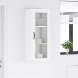 Wall Glass Cabinet PORTO High Gloss White 40 x 31 x 100 cm 885449