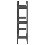 Firewood Rack Grey 80x25x100 cm Solid Wood Pine 822419
