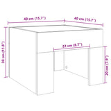 Bedside Table with Infinity LED Sonoma Oak 40x40x30 cm 3284072