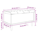 Storage Bench Brown Oak 82x42x46 cm Engineered Wood 835081