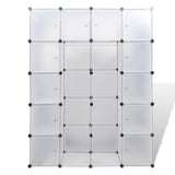 ZNTS Modular Cabinet 14 Compartments White 37x146x180.5 cm 240500