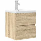 2 Piece Bathroom Furniture Set Sonoma Oak Engineered Wood 3325038