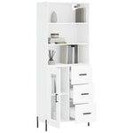 Highboard White 69.5x34x180 cm Engineered Wood 3189517