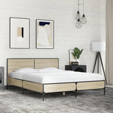 Bed Frame without Mattress Sonoma Oak 140x200 cm 3279998