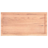 Wall Shelf Light Brown 100x50x cm Treated Solid Wood Oak 363687