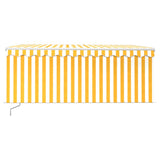 Manual Awning 3.5 x 2.5 m Yellow and White Stripe 3069278