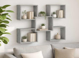 Wall Shelf Concrete Grey 99.5 x 17 x 91 cm Engineered Wood 8014971