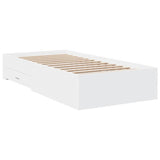 Bed Frame with Drawers without Mattress White 100x200 cm 3280419